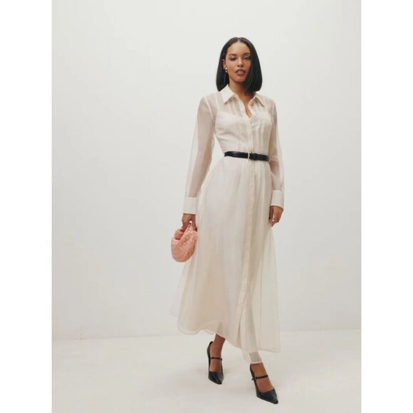 Reformation Andria Dress Ivory 6